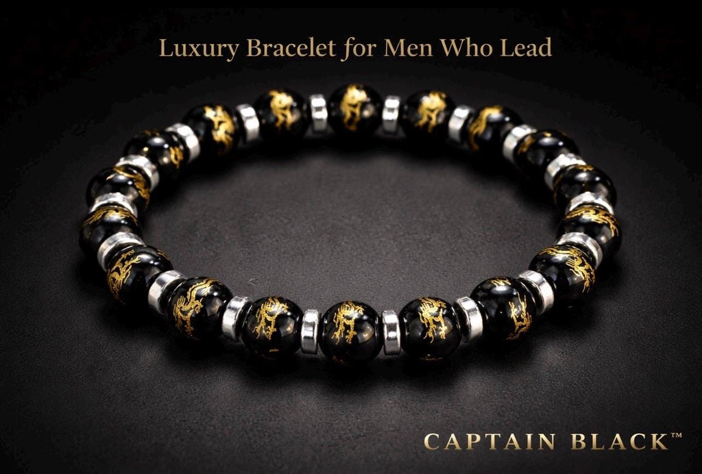 Black Gold Dragon Bracelet – Luxury Pirate Jewelry for Men