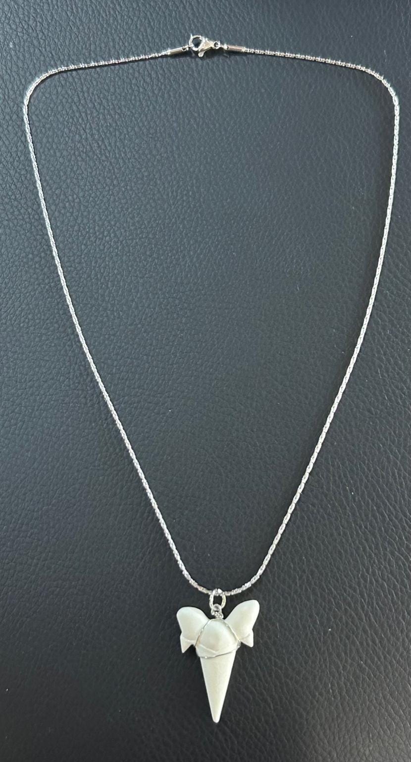 White Shark Tooth Necklace