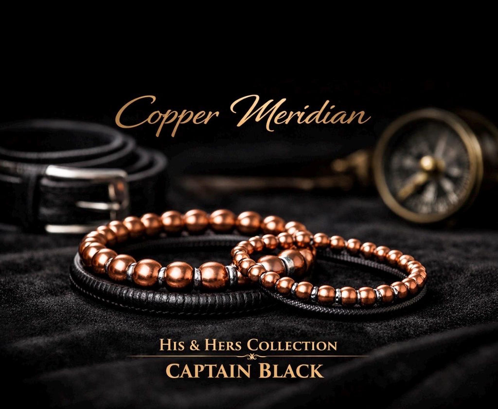 His & Hers Copper Bead Bracelets – Matching Couples Jewelry Set