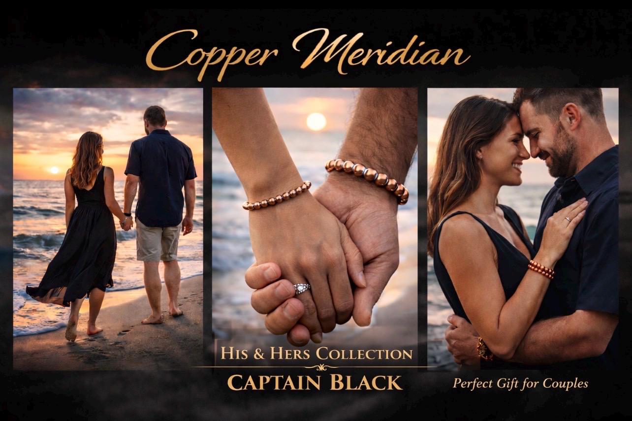 His & Hers Copper Bead Bracelets – Matching Couples Jewelry Set