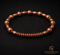 Copper Meridian Beaded Bracelet – Textured Solid Copper Jewelry – Masculine Design
