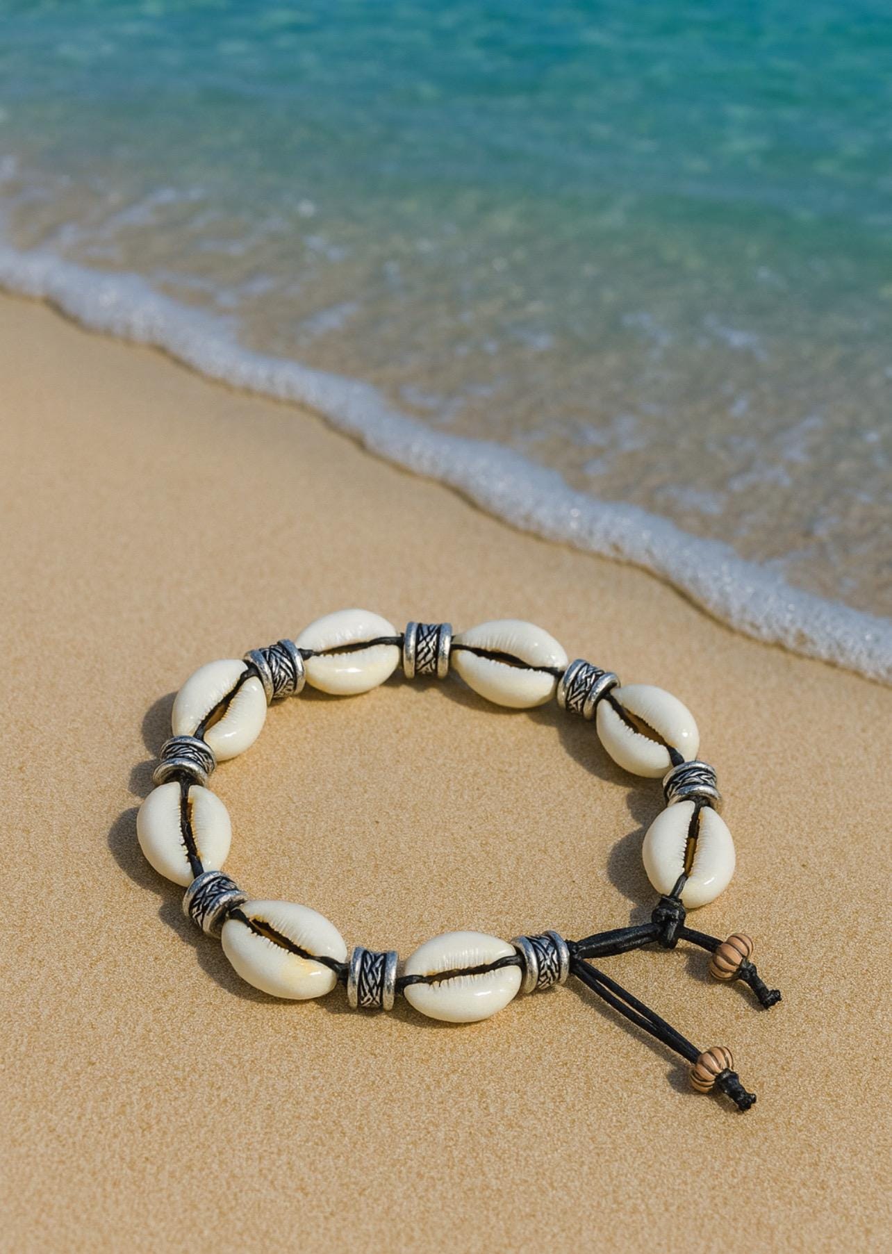 Cowrie Shell Anklet – Handmade Beach Jewelry Gift for Her