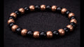 Eclipse Copper Bracelet – 8mm Men's Minimalist Beaded Jewelry