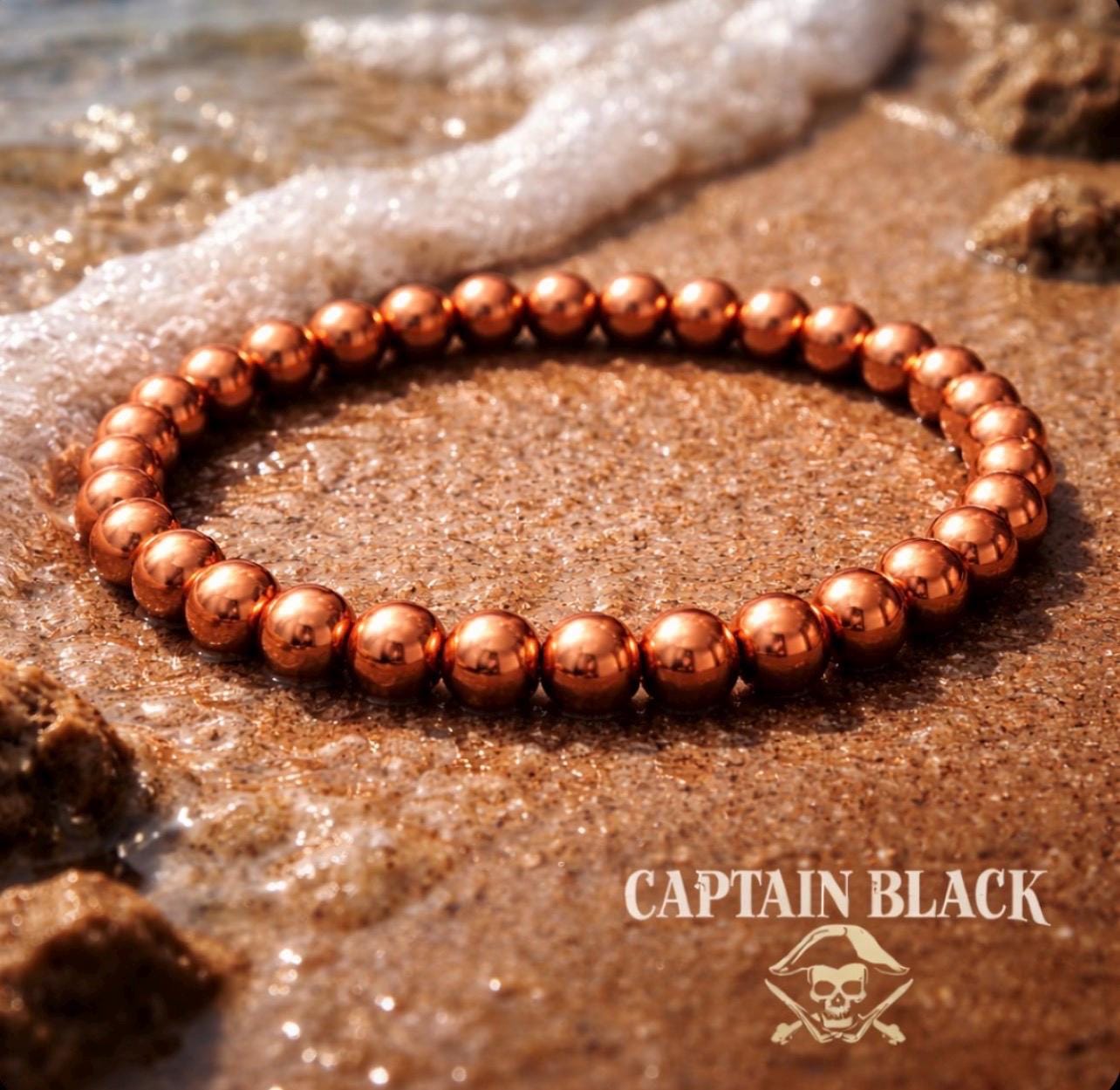 Copper Bead Bracelet -  8mm