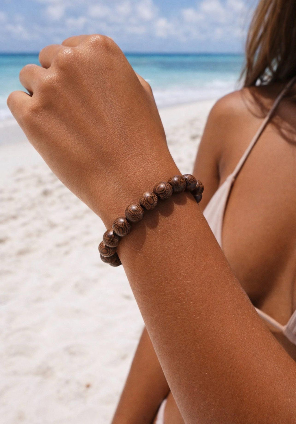 Beach Basic.  Love the Basics.  Coconut bead braclet.