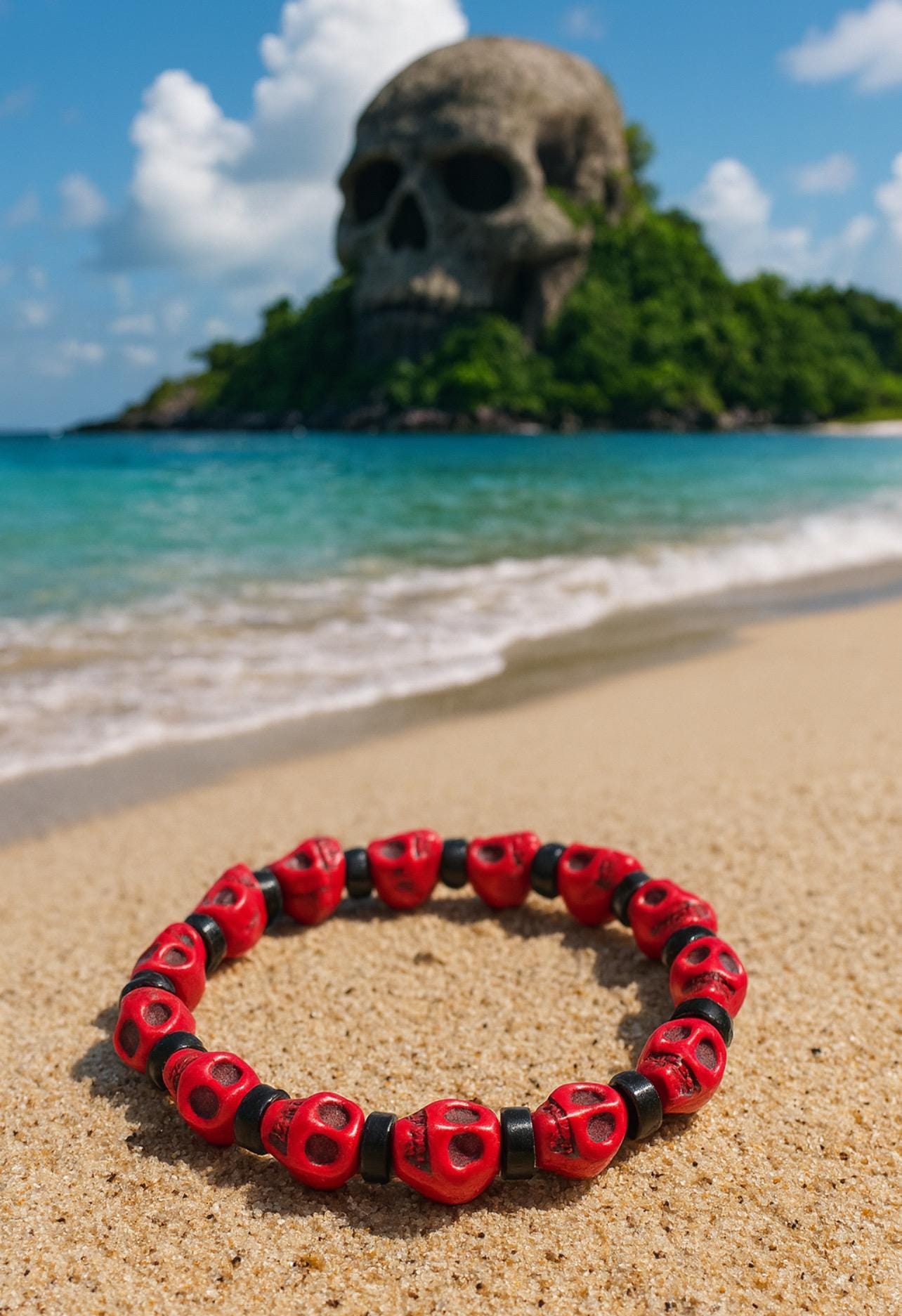 Red Skull Pirate Bracelet