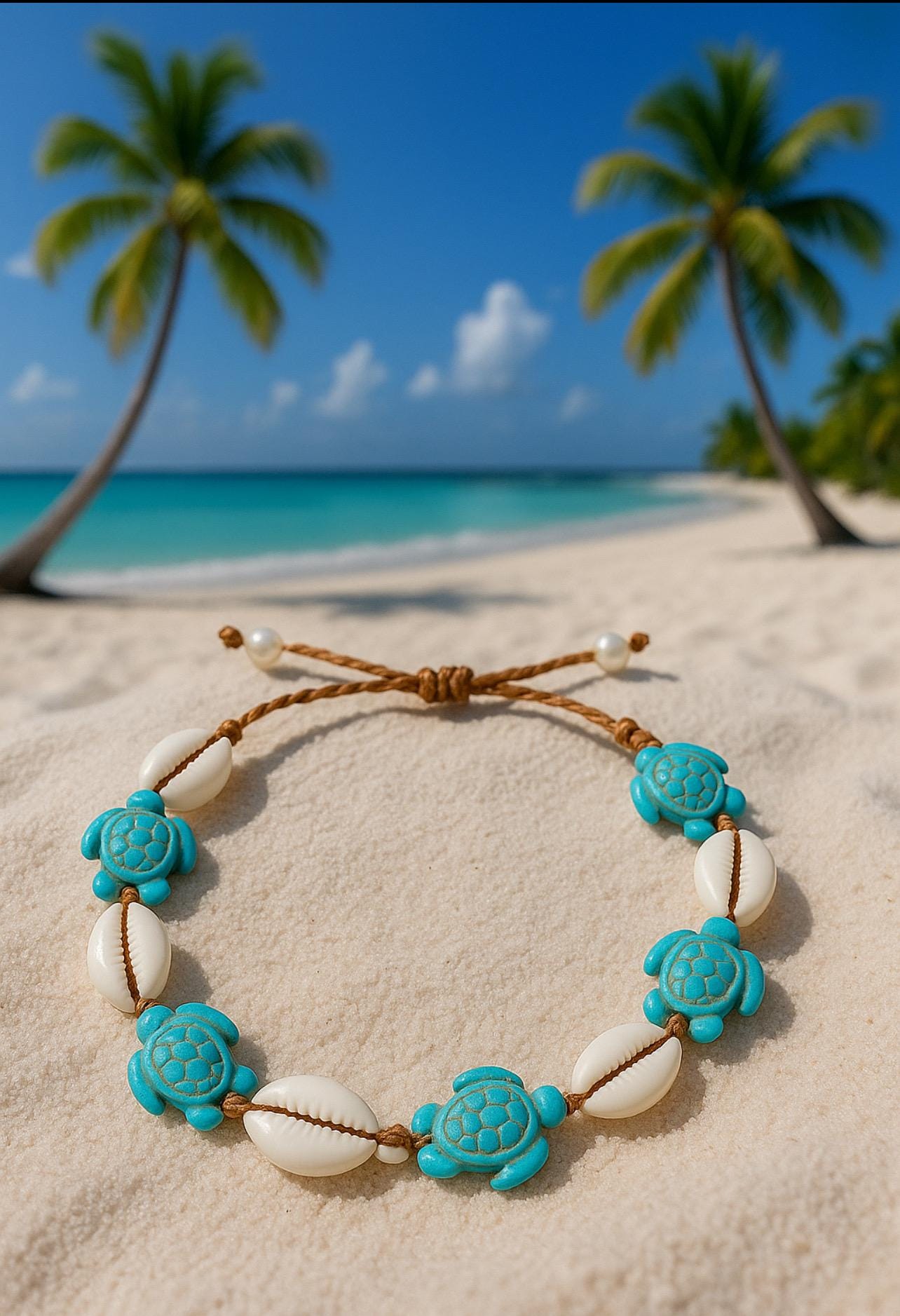 Cowrie Shell Anklet/Bracelet – Handmade Beach Jewelry Gift for Her