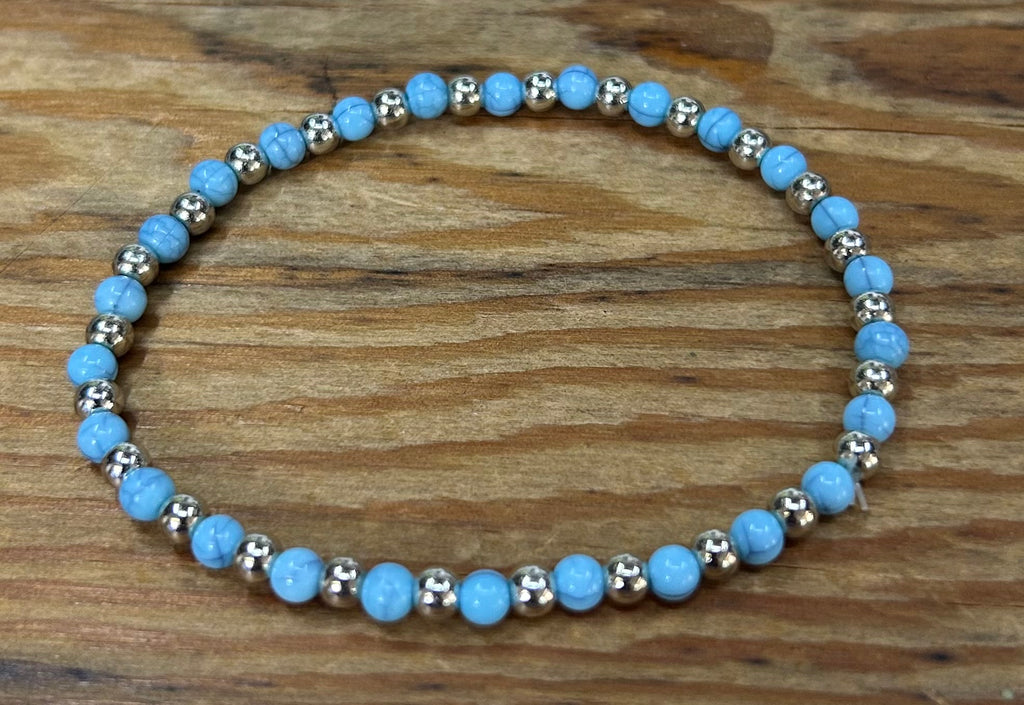 Desert Sky Collection – Solid Turquoise Stretch Bracelet
