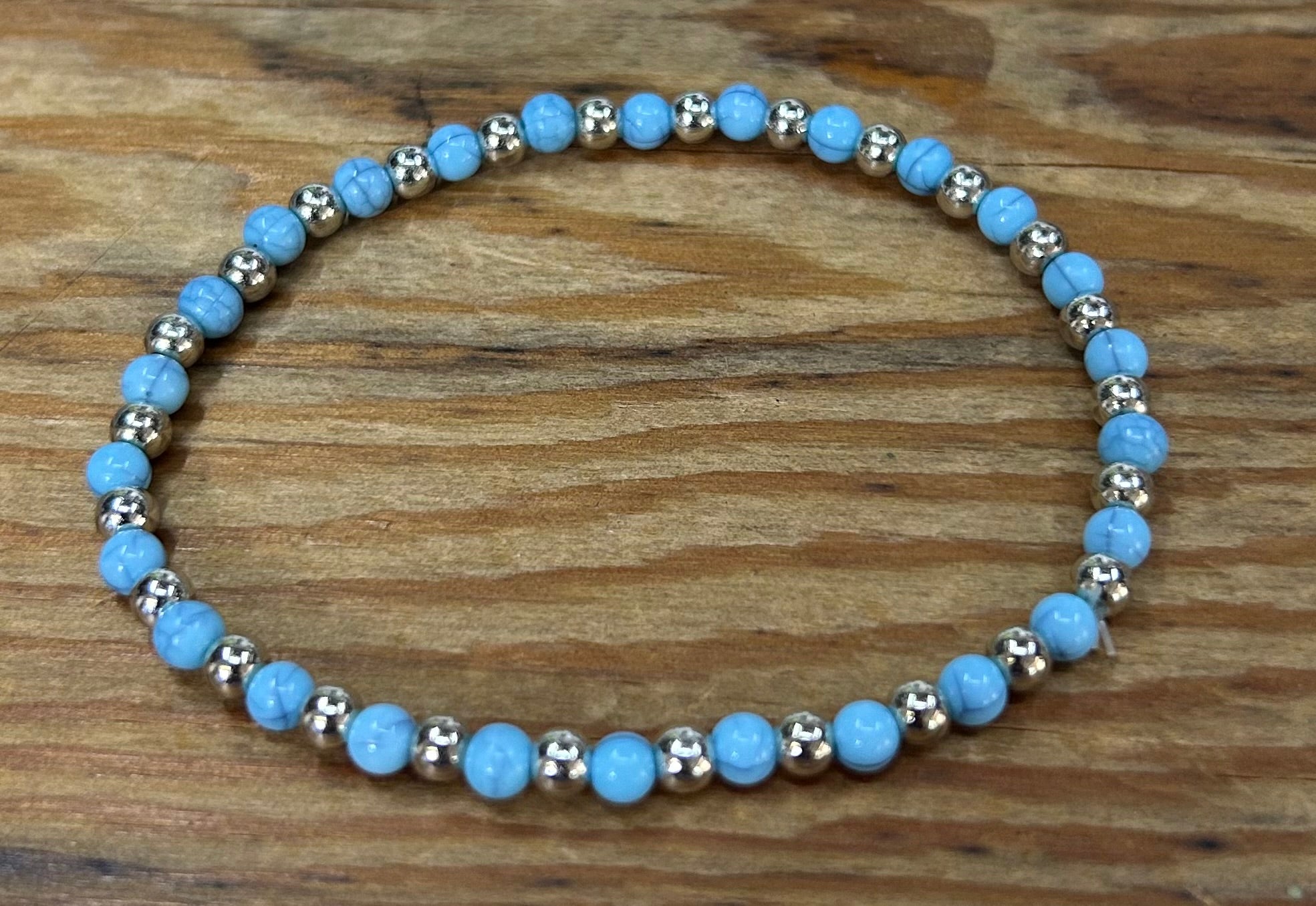 Desert Sky Collection – Solid Turquoise Stretch Bracelet