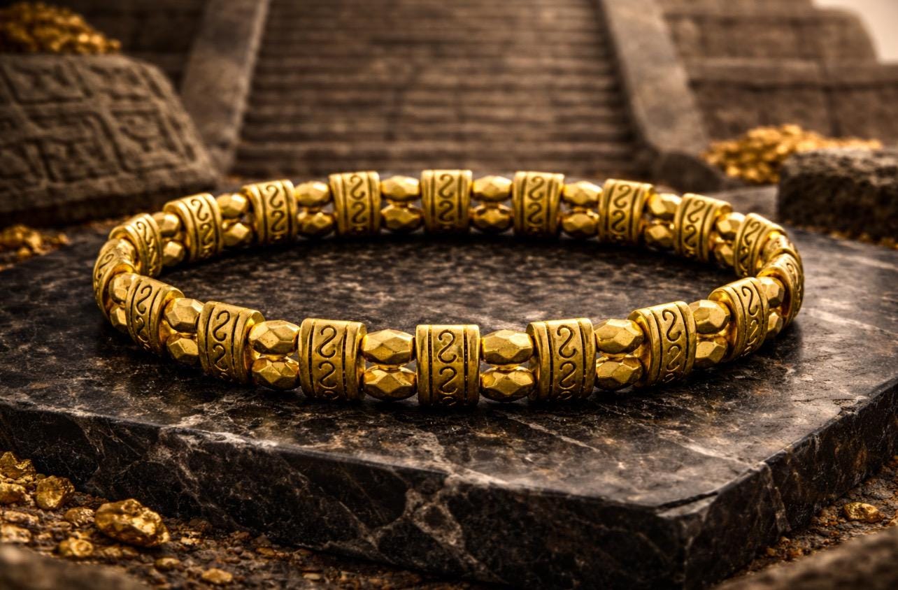 Aztec Gold Bracelet - 2