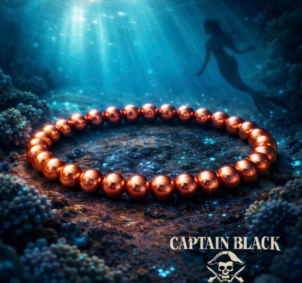 Copper Bead Bracelet -  8mm