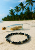 Hearts on the beach.  Summertime beach bracelet.