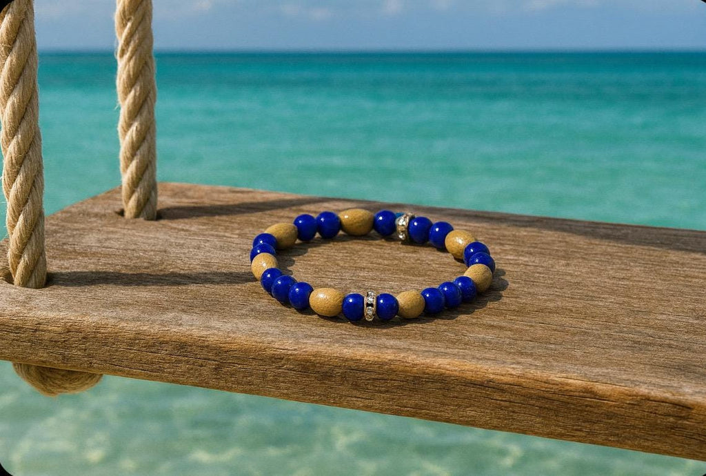 Purple and Bamboo Bracelet with some added shine