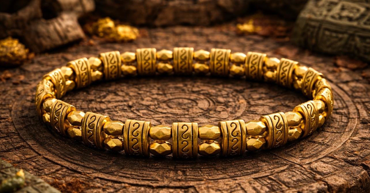 Aztec Gold Bracelet - 2