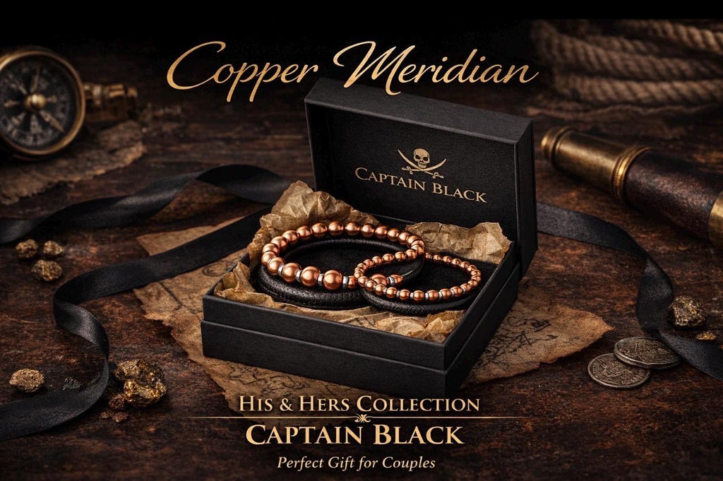 His & Hers Copper Bead Bracelets – Matching Couples Jewelry Set