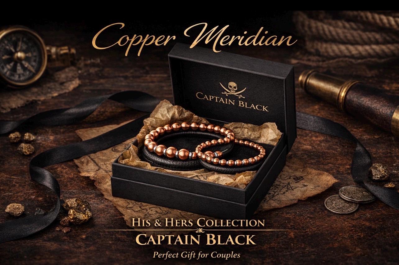 His & Hers Copper Bead Bracelets – Matching Couples Jewelry Set