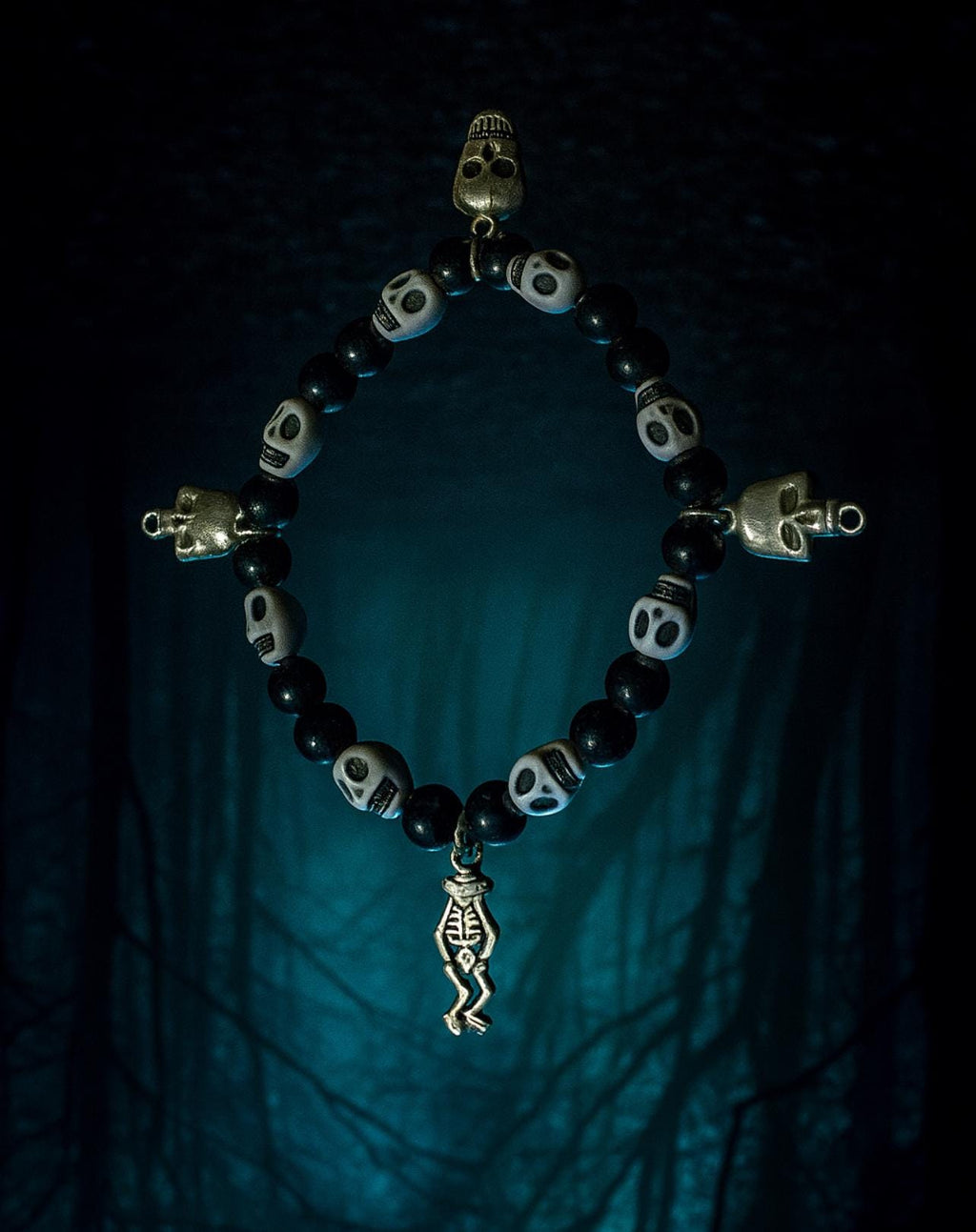 Skull Bead Bracelet with a VooDoo touch