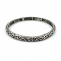 Desert Sky silver filigree scroll stretch bracelet on white background