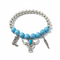 Desert Sky western charm bracelet on white background